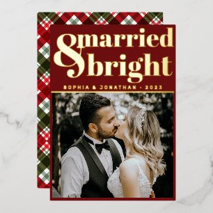 Gold Modern Text and Photo   Married and Bright