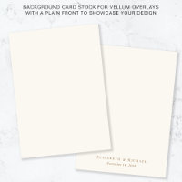 Gold Monogram Cream Background For Vellum Overlay