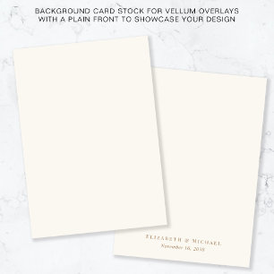Gold Monogram Cream Background For Vellum Overlay Invitation