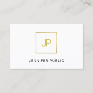 Gold Monogram Creative Design Modern Professional Business Card
