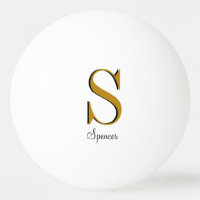 Gold Monogram Custom Name Initial 