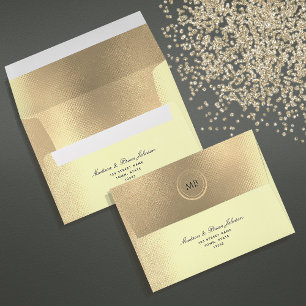 Gold Monogram Envelope