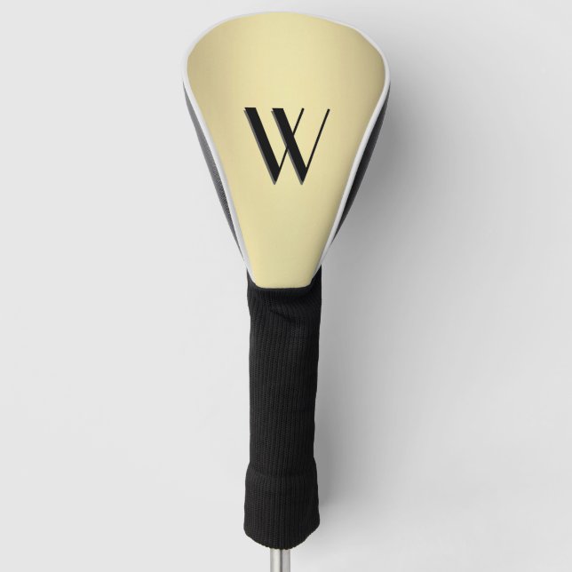 Gold Monogram Golf Head Cover (Front)