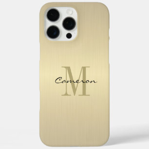 Gold Monogram Initial and Name Personalised  iPhone 16 Pro Max Case