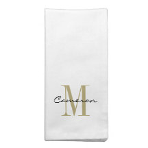 Gold Monogram Initial and Name Personalised Gift