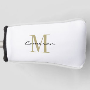 Gold Monogram Initial and Name Personalized  Golf Head Cover