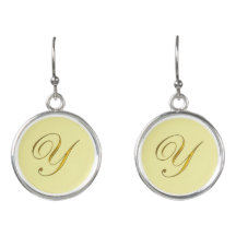 Gold Monogram Initial Y