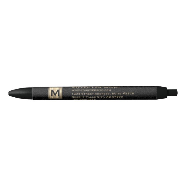 Gold Monogram Law Firm Pen (Front)