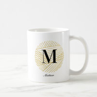 Gold Monogram / Logo Custom Coffee Mug