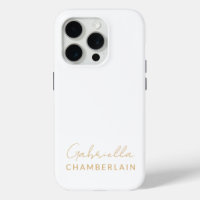 Gold Monogram | Modern Minimal White
