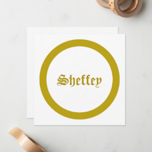 Gold Monogram Note Card
