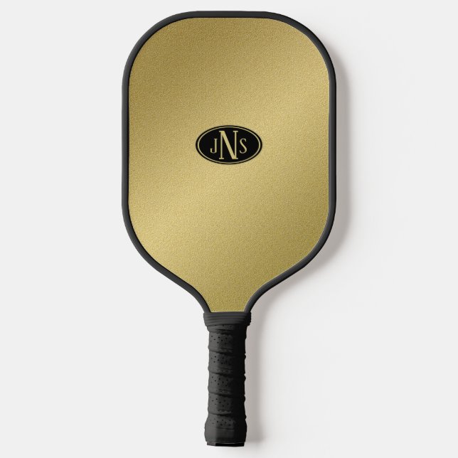 Gold Monogram Pickleball Paddle (Back)