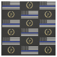 Gold Monogram Police Flag