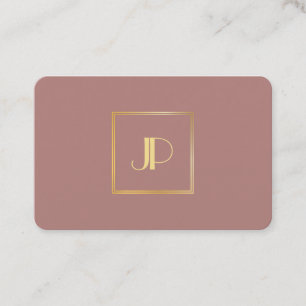 Gold Monogram Professional Modern Elegant Template Business Card