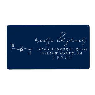 Gold Monogram Return Address Labels