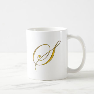 Gold Monogram S Coffee Mug