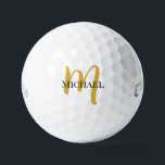 Gold Monogram Template Callaway Supersoft 12 Pack Golf Balls<br><div class="desc">Gold Colour Monogram Modern Elegant Trendy Template Outdoor Sports Equipment Golf Ball / 12 Pack Callaway Supersoft Golf Balls.</div>