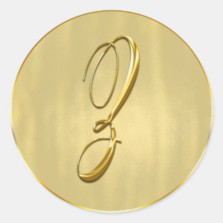 Gold Monogram Z Seal