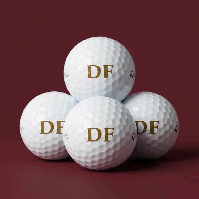 Gold Monogrammed Golf Balls (Creator Uploaded)