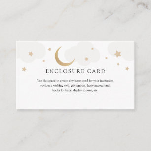 Gold Moon and Grey Clouds Enclosure Card