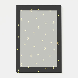 Gold Moon and Stars Post-it Notes