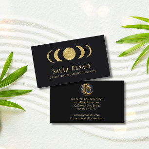 Gold Moon Phases Astrogoly Business Card