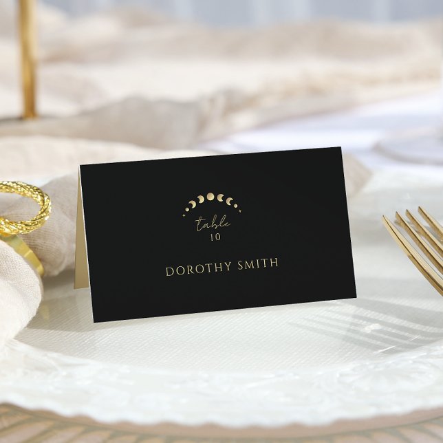 Gold Moon Wedding Place Card (Creator Uploaded)