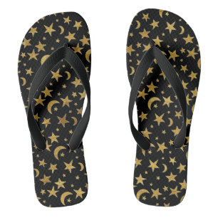 Gold Moons and Stars Jandals