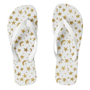 Gold Moons and Stars Jandals