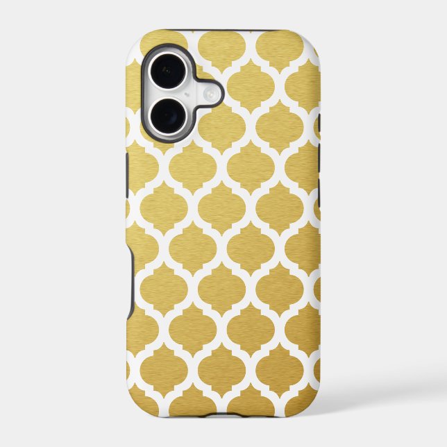 Gold Moroccan Pattern iPhone Case (Back)