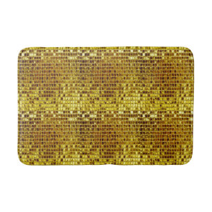 Gold Mosaic Elegant Glam Aesthetic Luxury Modern Bath Mat