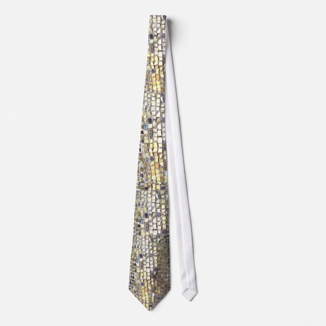 Gold Mosaic Tile Tie (Front)
