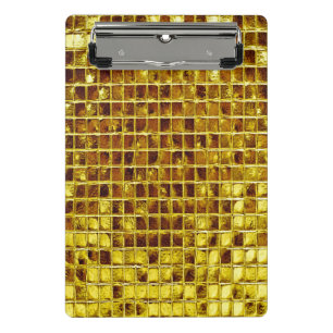 Gold Mosaic Tiles Elegant Modern Luxury Mini Clipboard