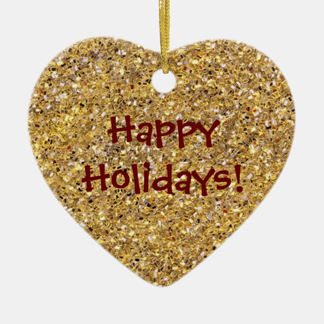 Gold Mosaique Ceramic Tree Decoration (Front)