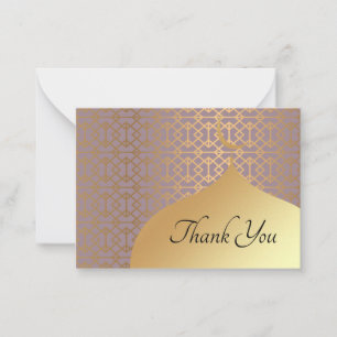 Gold Mosque Thank You Card