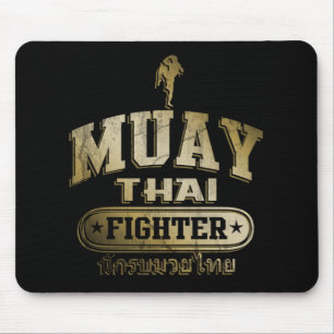 Gold Muay Thai Fighter Mouse Pad