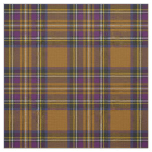 Gold multi colour, blue, purple yellow stripe fabric