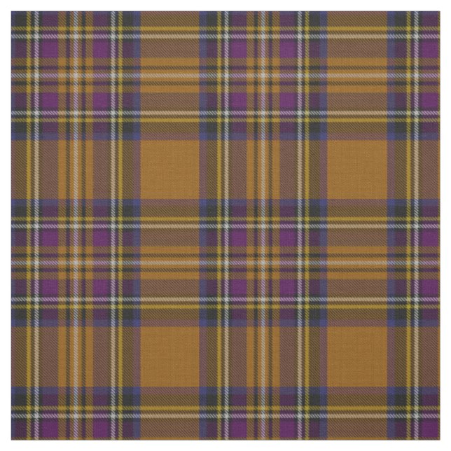 Gold multi colour, blue, purple yellow stripe fabric (Swatch)