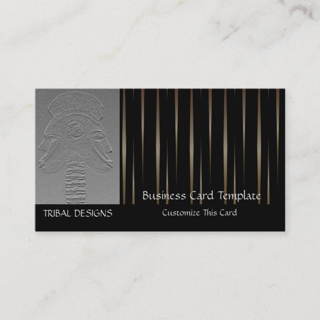 Gold Museum African Mask Tribal Art Business Card (Front)