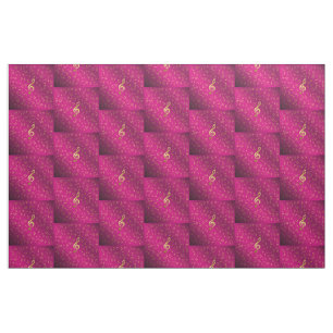 gold music notes Fabric, colourful house textile Fabric