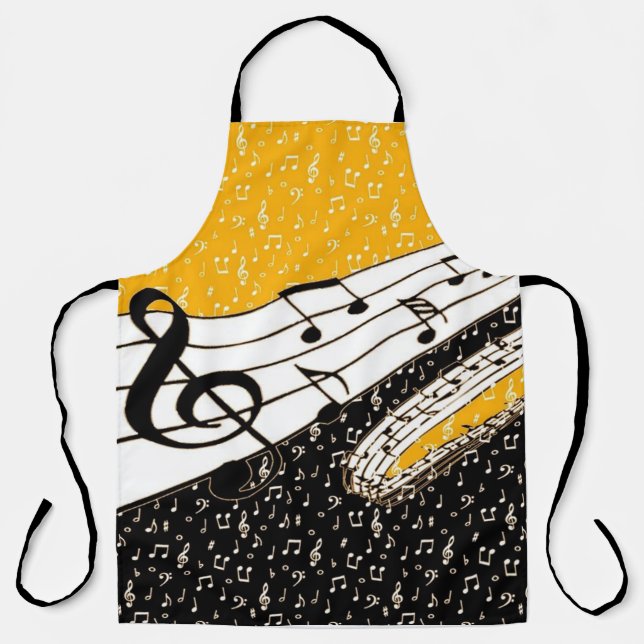 Gold music theme apron (Front)