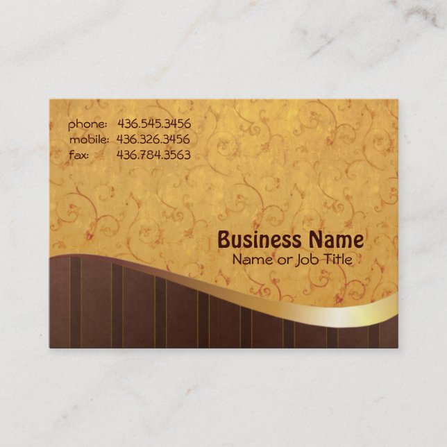Gold-n-Brown Business Card (Front)