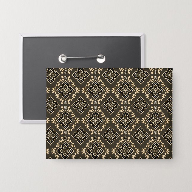 Gold n Brown Geometric Pattern / Indian Print  (Front/Back)