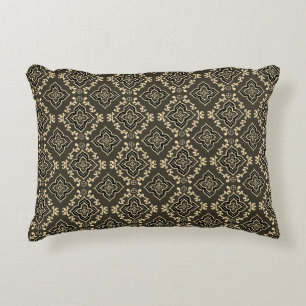 Gold n Brown Geometric Pattern / Indian Print  Decorative Cushion