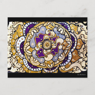 Gold N Lavender  Postcard