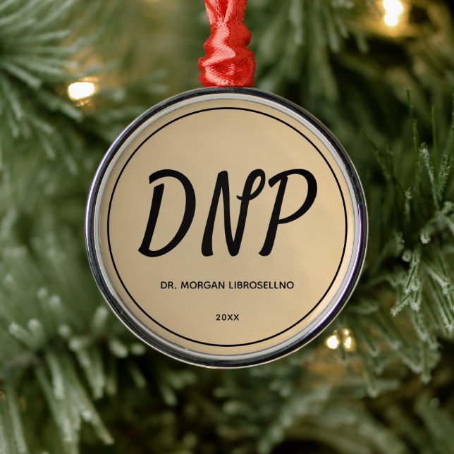 Gold Name DNP Graduation Metal Tree Decoration (Tree)