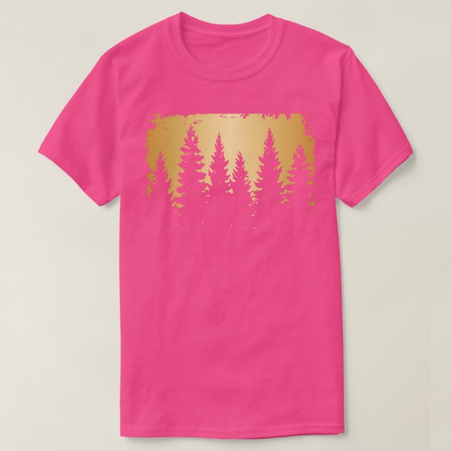 Gold Nature Scene T-Shirt (Design Front)