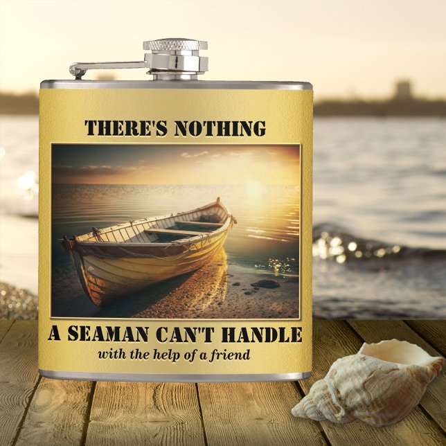 Gold Nautical Boat  Hip Flask (Creator Uploaded)