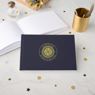Gold Nautical Guest Book