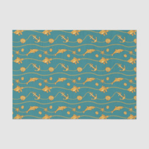 Gold Nautical Pattern Tissue Paper